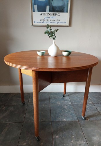 Danish teak drop leaf - danish, table
