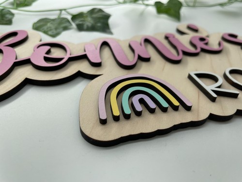 Personalised rainbow wooden