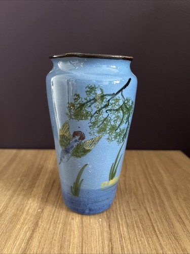 Vintage kingfisher vase - kingfisher,