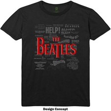 The Beatles T-Shirt 'Titles & Logos t-shirt'- Official merchandise - Free P&P