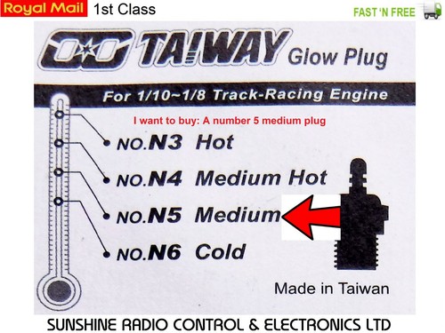 Radio control glow plug n5 - rc,