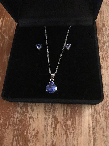 Genuine tanzanite pendant with - genuine,