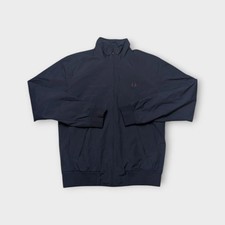 Fred Perry Mens Brentham Jacket Small Blue Harrington Windbreaker Mod Casual