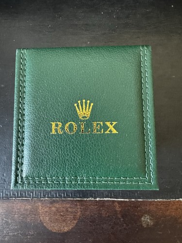 Rolex green leather watch box - leather,