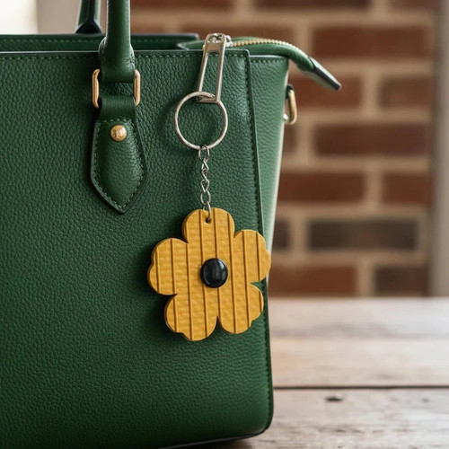 Upcycled fire hose flower - upcycled,