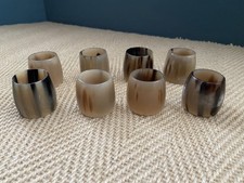 David Mellor Set of 8 Abbey Horn Napkin Rings new 