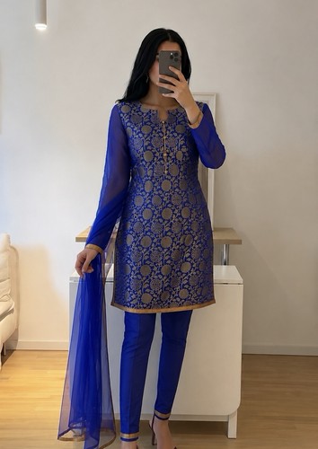 Ladies royal blue 3pc asian - ladies,