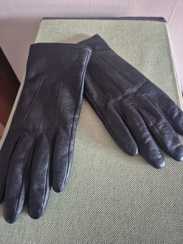 Ladies black leather - m&s,
