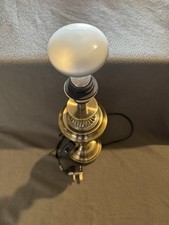 Vintage Style Brass Table Lamp with Fluted Column Design & Inline Switch- Tested