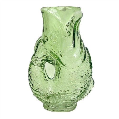 Glass fish jug - glass, 20cm