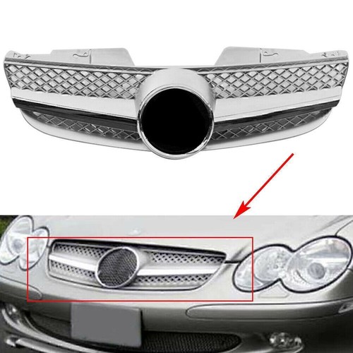Silver upper front grille - silver,