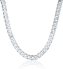 Mens 925 Sterling Silver Cuban
