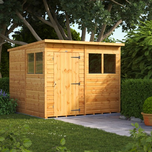 Shed power pent garden - power,
