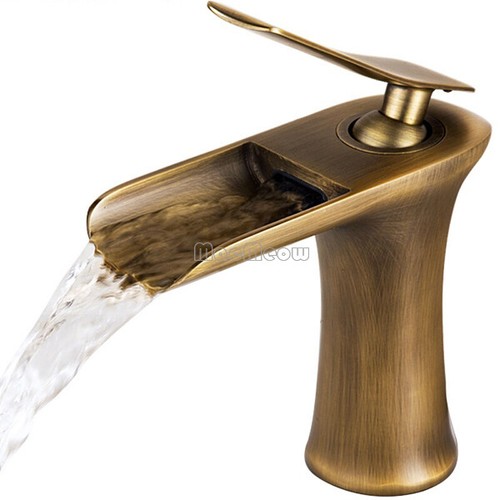 Antique brass waterfall basin - antique,