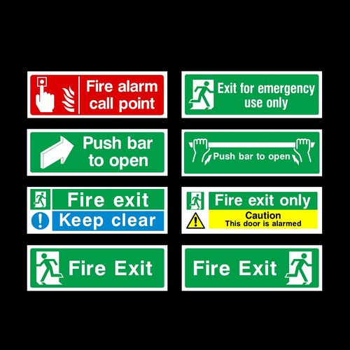 Fire exit keep clear push - exit,