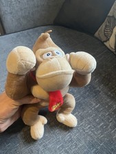Super Mario Donkey Kong Plush 8” Stuffed Gorilla From Mario Game W/ Hang Loop