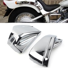 For Yamaha V Star 650 XVS650 DragStar 650 Pair Chrome Side Battery Cover Protect