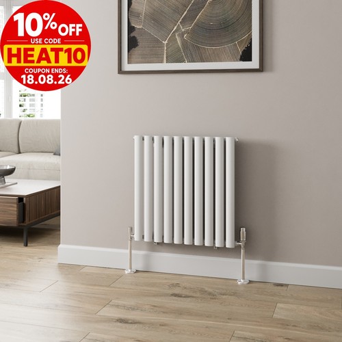 White modern designer radiator - white,
