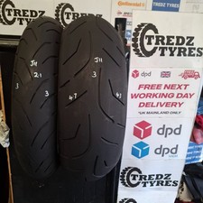 Bridgestone Hypersport S20  190/50/17 &120/70/17 Motorcycle Tyres Partworn  J11