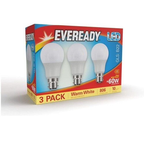 Eveready 60w b22 led bayonet - eveready,
