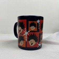 Vintage Dennis The Menace Mug Cup Cartoon 90s Gnasher Beano Classic Retro
