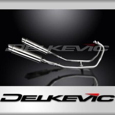 KAWASAKI GPZ500S  FULL 2-2 EXHAUST SYSTEM 350mm STAINLESS ROUND BSAU SILENCERS