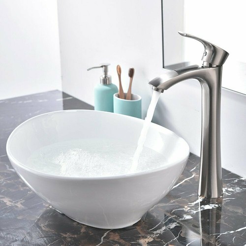 Round white bathroom basin - white,