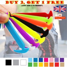 Elastic Shoe Laces No Tie Silicone Rubber shoelaces trainers shoes Adults & Kids