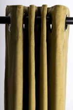 THICK PLUSH VELVET MADE TO MEASURE BESPOKE PAIR EYELET CURTAINS HANDMADE IN UK