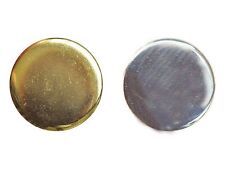 Round Metal Polished Blazer Buttons in Gold or Silver with Shank (B568)