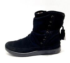 Hotter Pixie Black Suede Boots Size 4 UK Wide Fit EXF Warm Comfort Ankle Boot