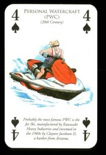 1 x playing card PERSONAL WATERCRAFT (PWC) - 4 of Spades ZU 31