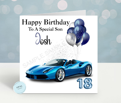 Personalised birthday card - personalised,
