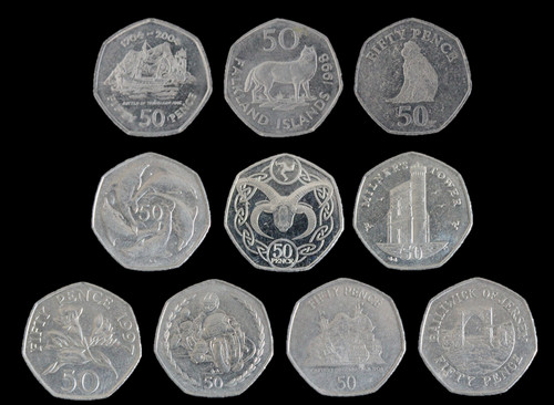 50p coin fifty pence - 50p,