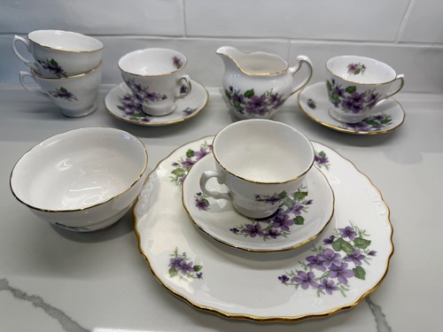Royal vale violets tea set - royal, –