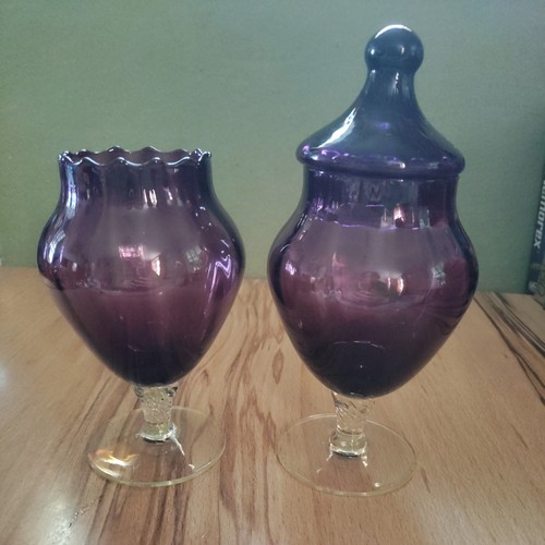 Empoli glass purple amethyst - glass,