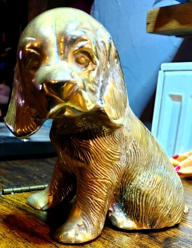 Vintage solid brass cocker - vintage,