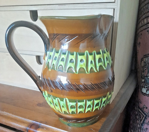 Studio pottery pitcher jug - pottery, pitcher/jug