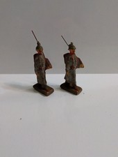 2x Rare Composit vintage Elastolin toy German Soldiers