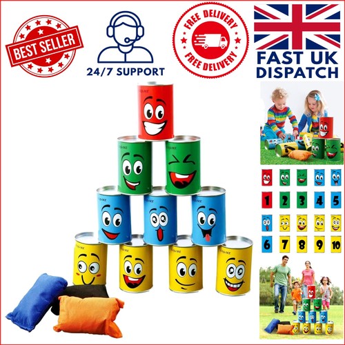 Multicolor tin can alley - can, game