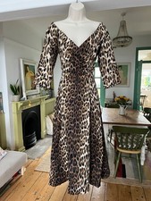 BNWOT Size 16 BOMBSHELL by Katya Wildman Animal Leopard Print Fit & Flare Dress