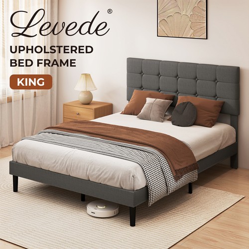 Levede bed frame upholstered - bed,