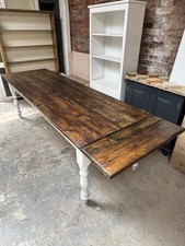 Extendable Rustic Shabby Chic Dining Table 8-10  seater 6 foot x 3 foot