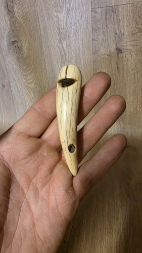 Hand carved bone antler - carved, bone/antler