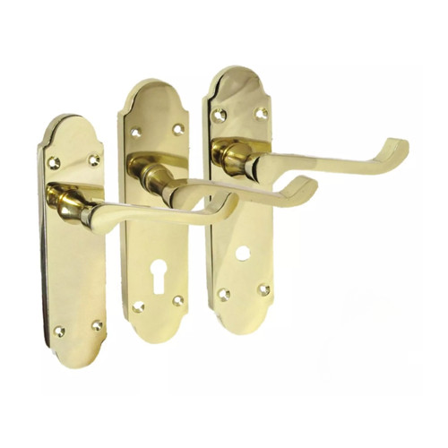 Door handle modern scroll - door,