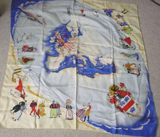 Vintage Rare British European Airways Large Scarf Dating From The 1960's