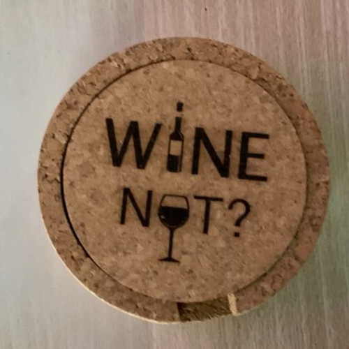 Set wine cork coasters - set,