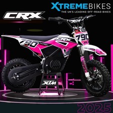 Xtreme Bikes 2025 XTM CRX 36V 790W Lithium Kids Electric Mini Dirt Bike Pink