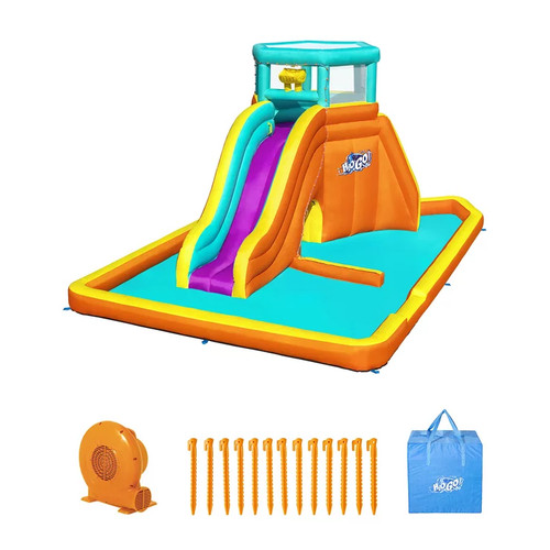 Water slide park inflatable - water,