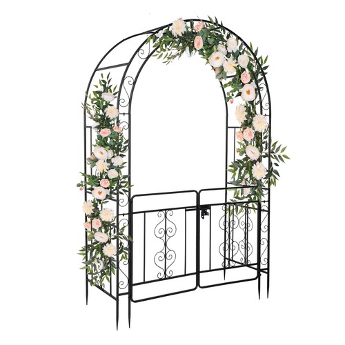 7ft metal garden arch trellis - metal,